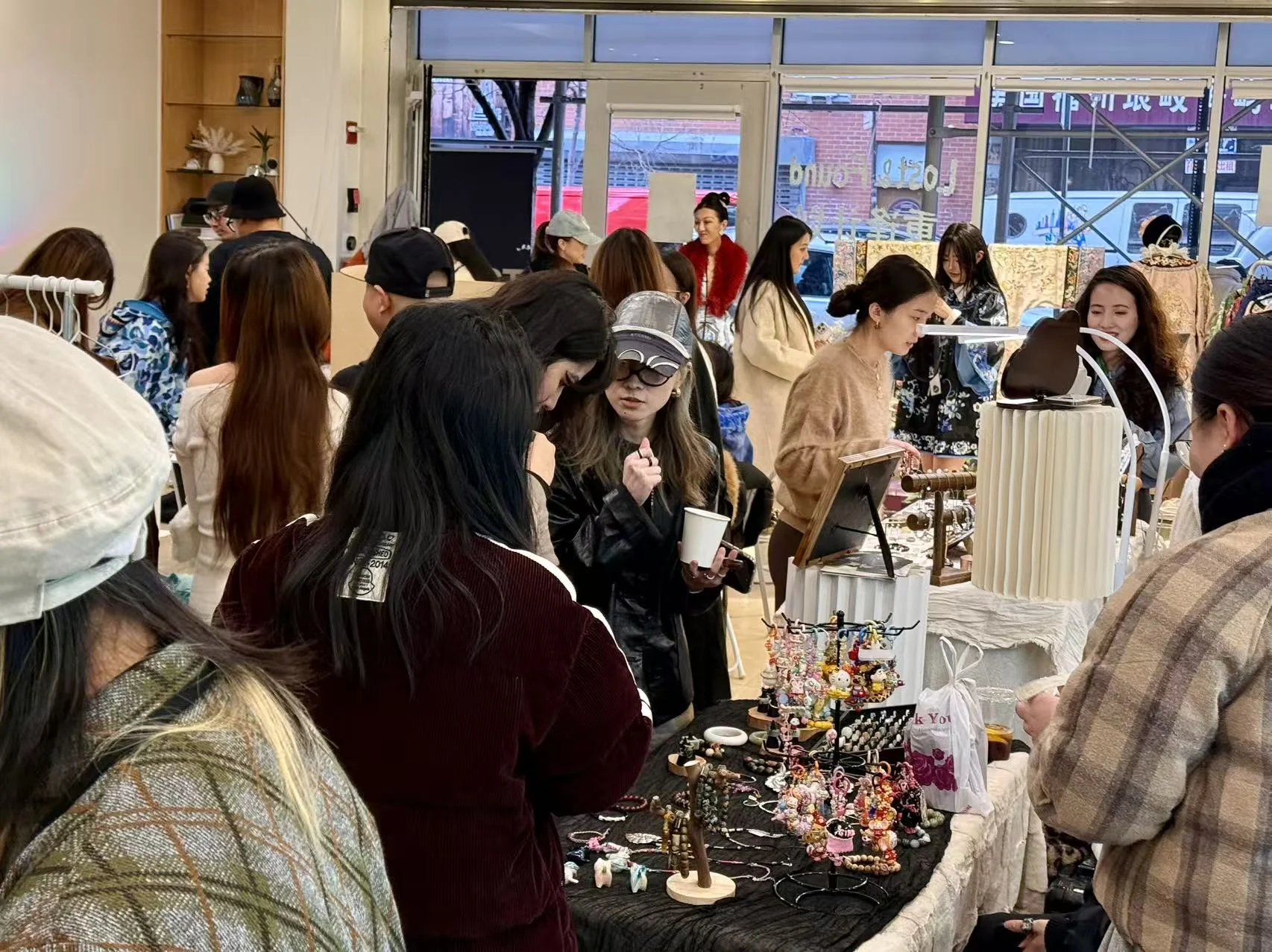 Visitors discovering independent brands at a New York pop-up market
